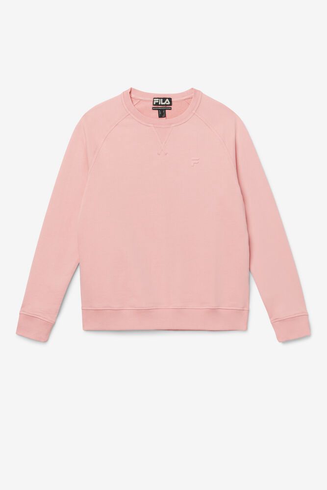 Fila Mikina Panske Logan Crewneck Ruzove - WXFHC8293